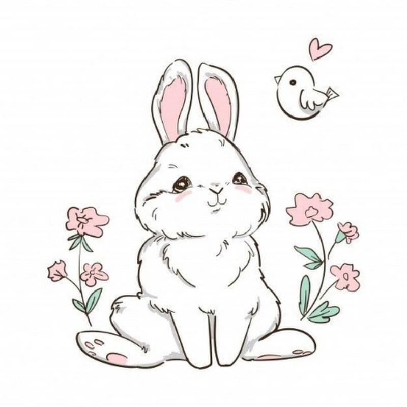 Кролики для скетчбука лёгкие