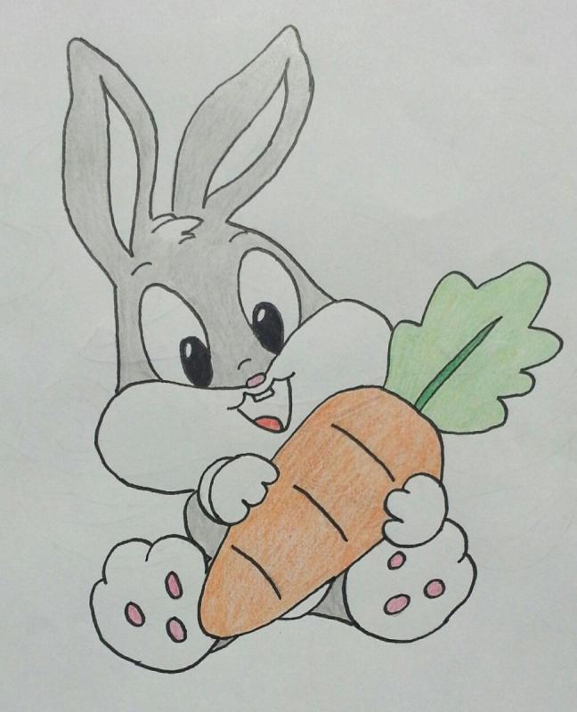 Раскраска Зайка с длинными ушами