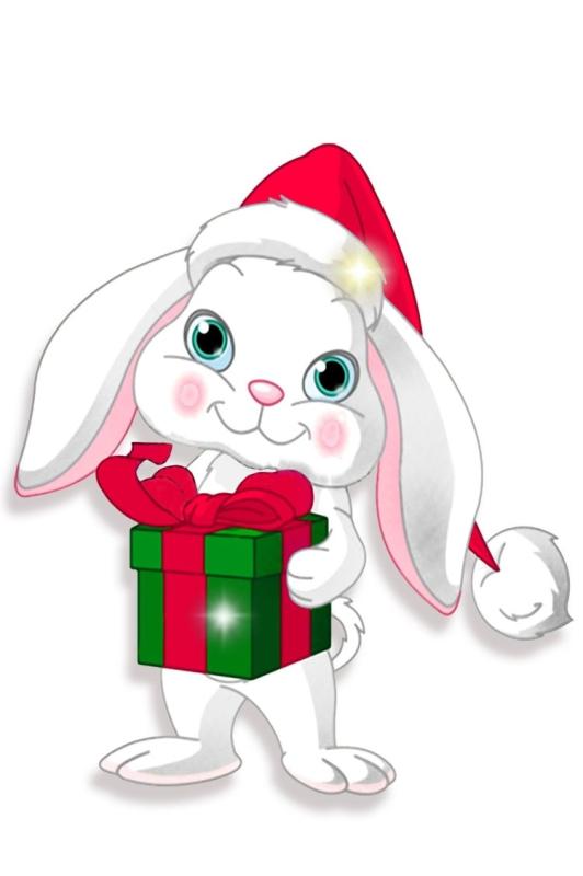 Новогодний кролик для срисовки