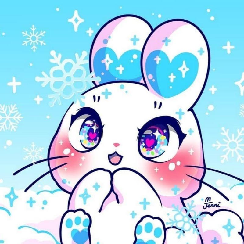 Милый кролик для срисовки