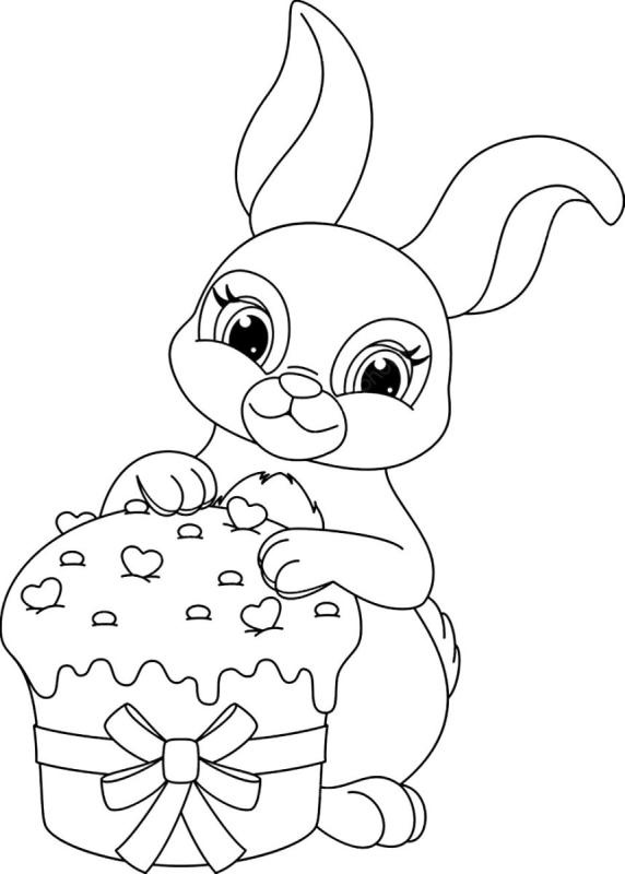 Рисунок кролика для срисовки