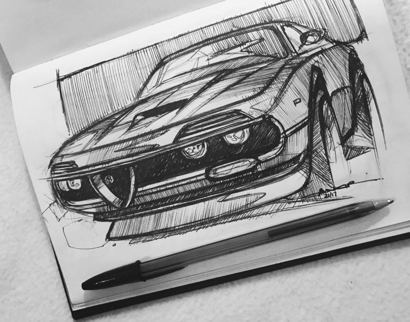 Автомобиль для скетчбука