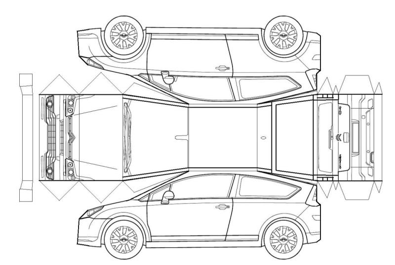 BMW e60 модель развертка