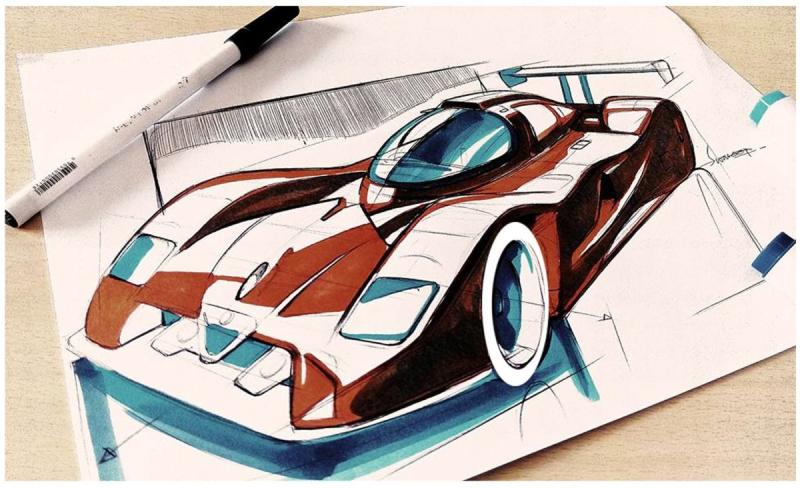 Машина скетч маркерами