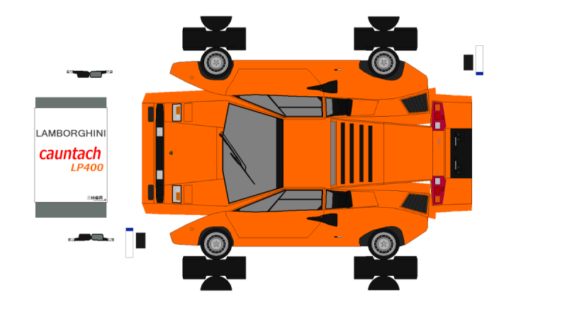 Бумажные машинки для склеивания Ламборджини