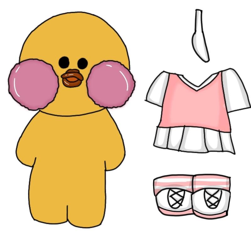 Одежда для уточки лалафанфан из бумаги