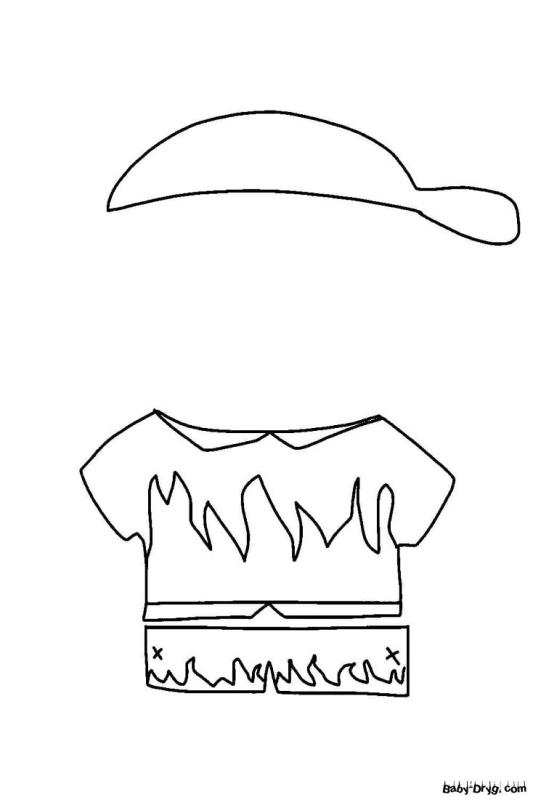 Раскраска лалафанфан с одеждой