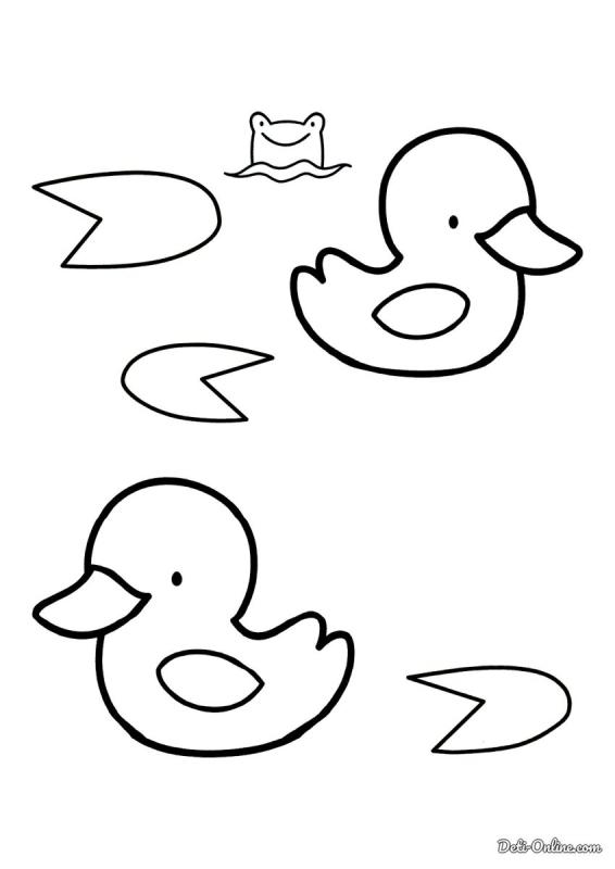 Раскраска Гусь для детей 3-4 лет