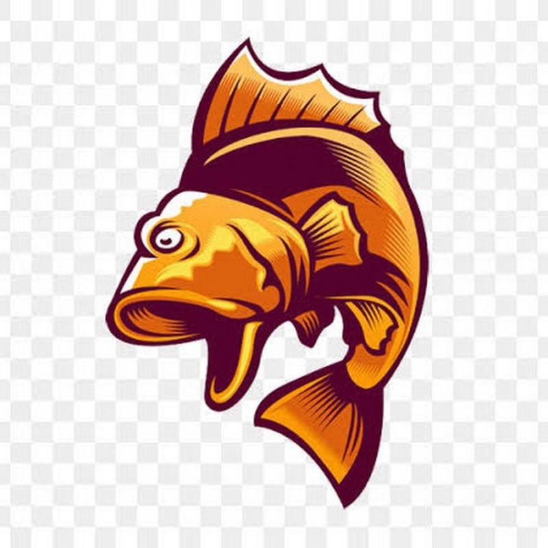 Рыба рисунок черно белый