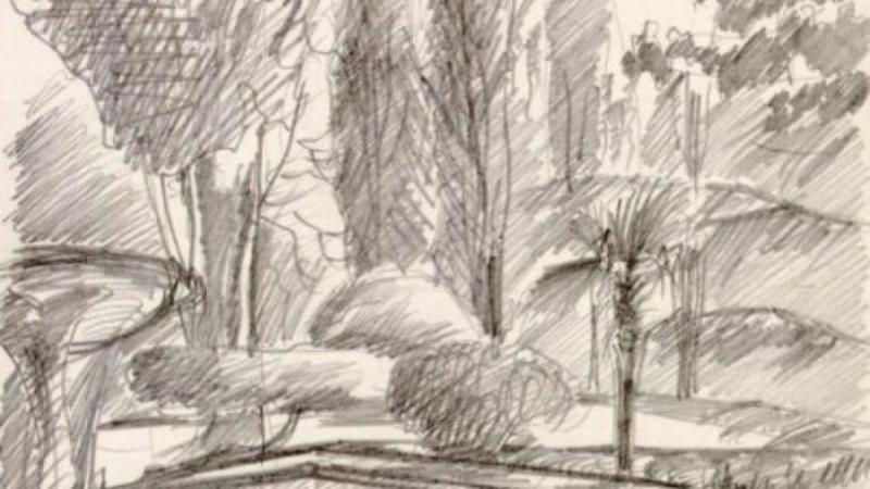 Пейзаж карандашом сложный