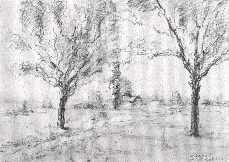 Пейзаж карандашом для начинающих