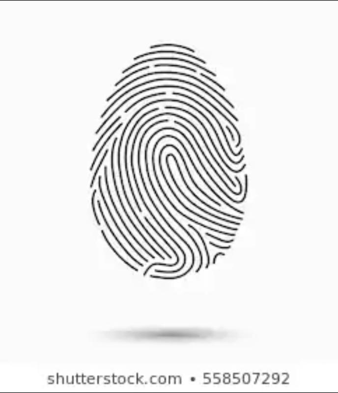 Символ отпечаток пальца на прозрачном фоне