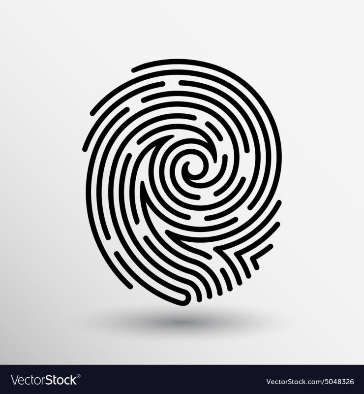 Отпечаток пальца стилизованный