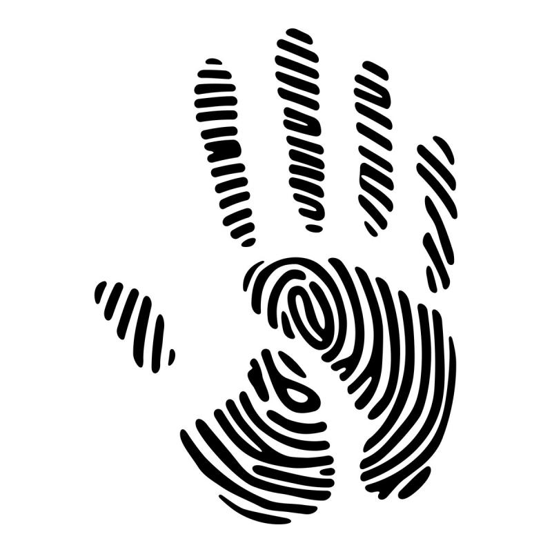 Отпечаток пальца трафарет