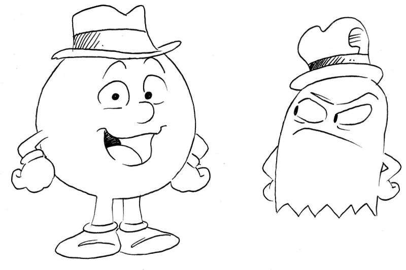 Pac man раскраска