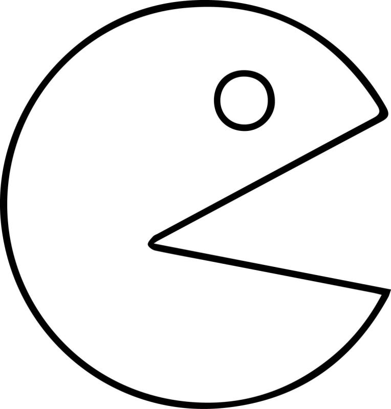 Пакман трафарет