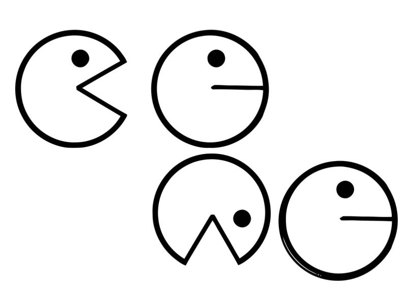 Pac man раскраска