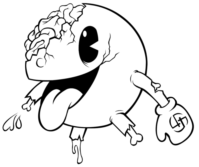 Пакман картинки раскраски