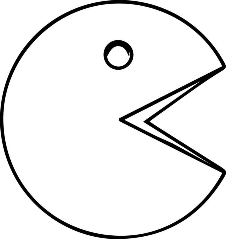 Pacman раскраска
