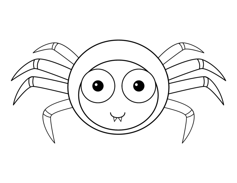 Паук крестовик раскраска