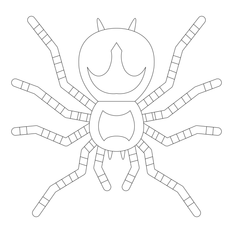 Паук раскраска