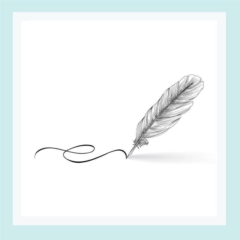 Красивое перо рисунок
