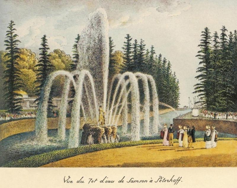 Монплезир Петергоф гравюра