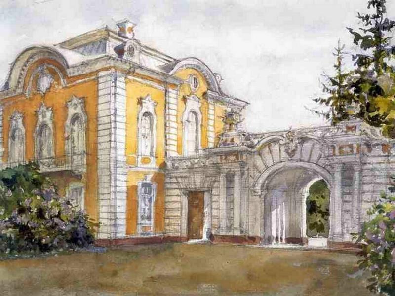 Самсон фонтан Петергоф рисунок