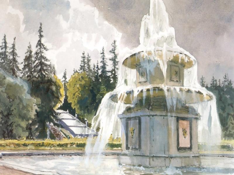 Александр Бенуа картины Петергоф