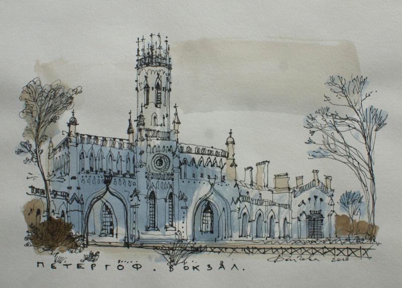 Петергоф зарисовки