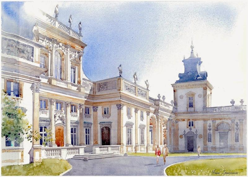 Петергоф дворец скетч архитектурный