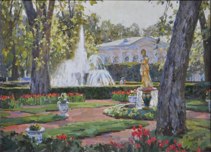 Монплезир Петергоф акварель