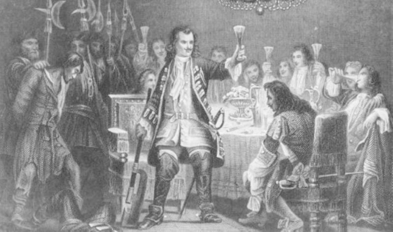 Царь Петр экзаменует дворян