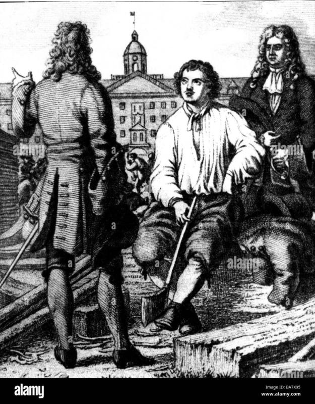 Петр первый плотник картина