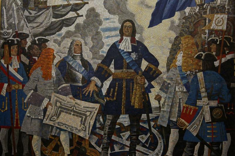 Мозаика в метрополитене СПБ пётр 1 Адмиралтейская