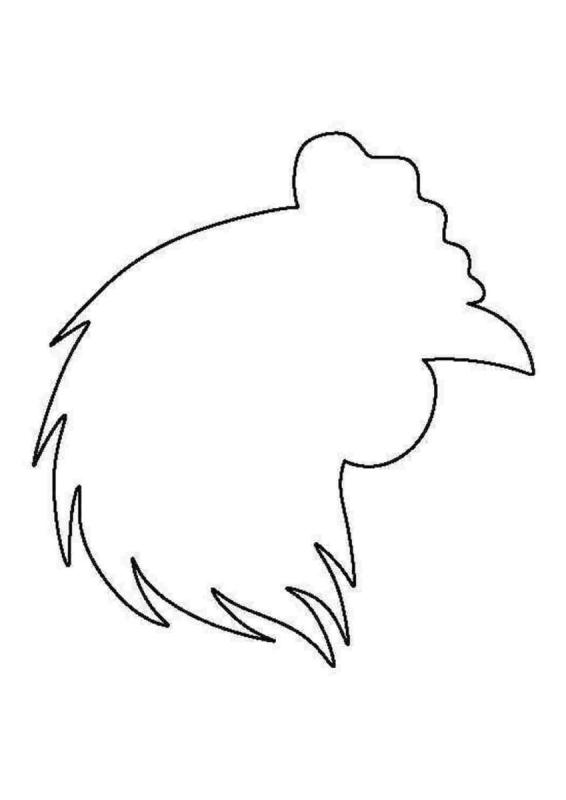 Раскраска петушок для детей 2-3 лет