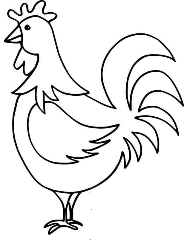 Трафарет петушок для рисования