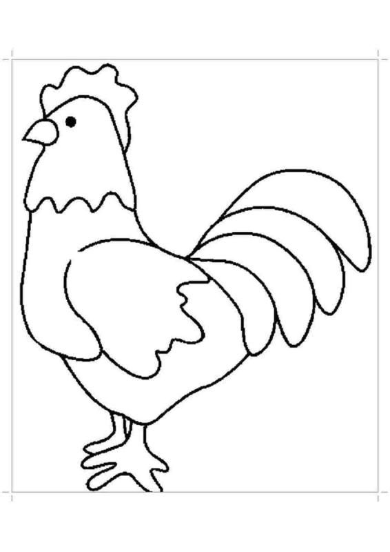 Петушок шаблон для пластилинографии