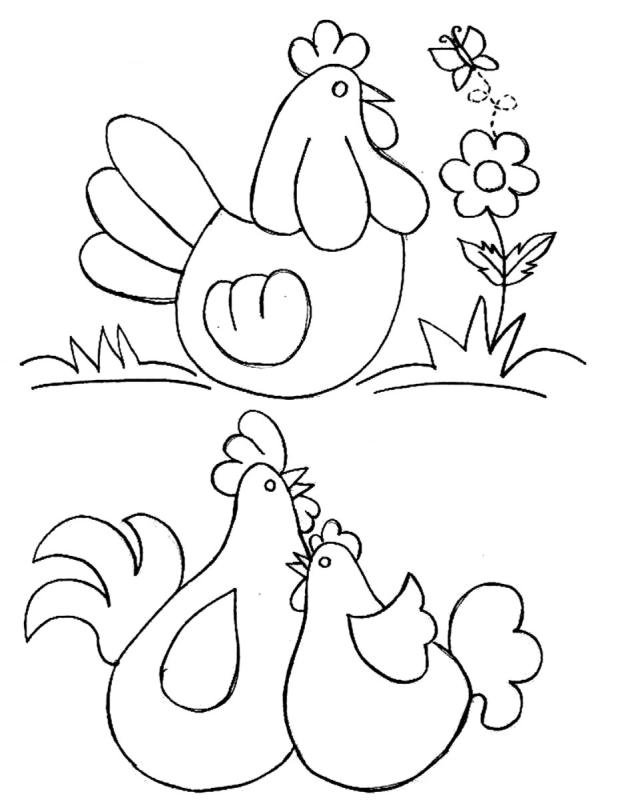 Петух черно белый