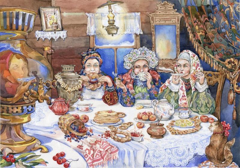 Золовкины посиделки на Масленицу на Руси