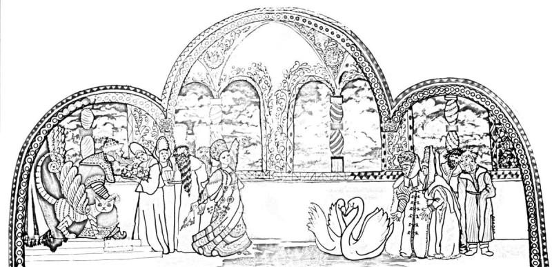 Перфорированный рисунок еда