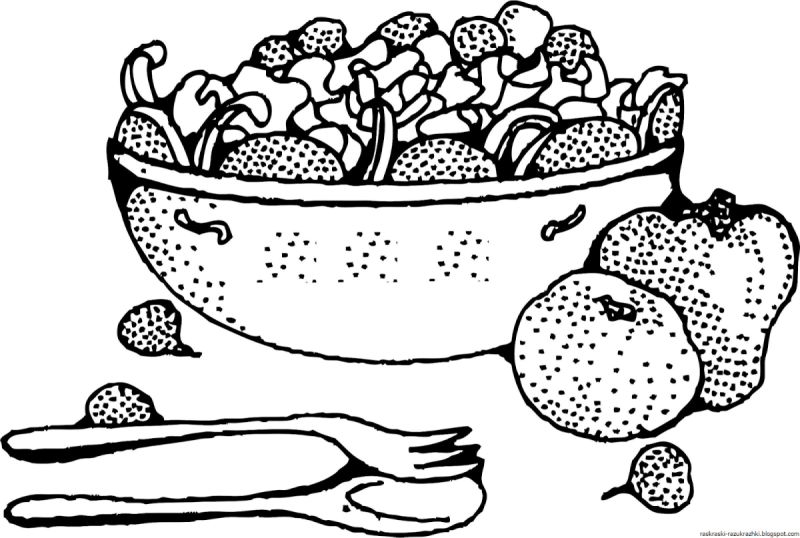 Раскраска еда