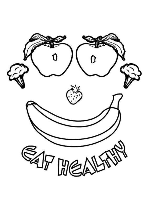 Здоровое питание раскраска