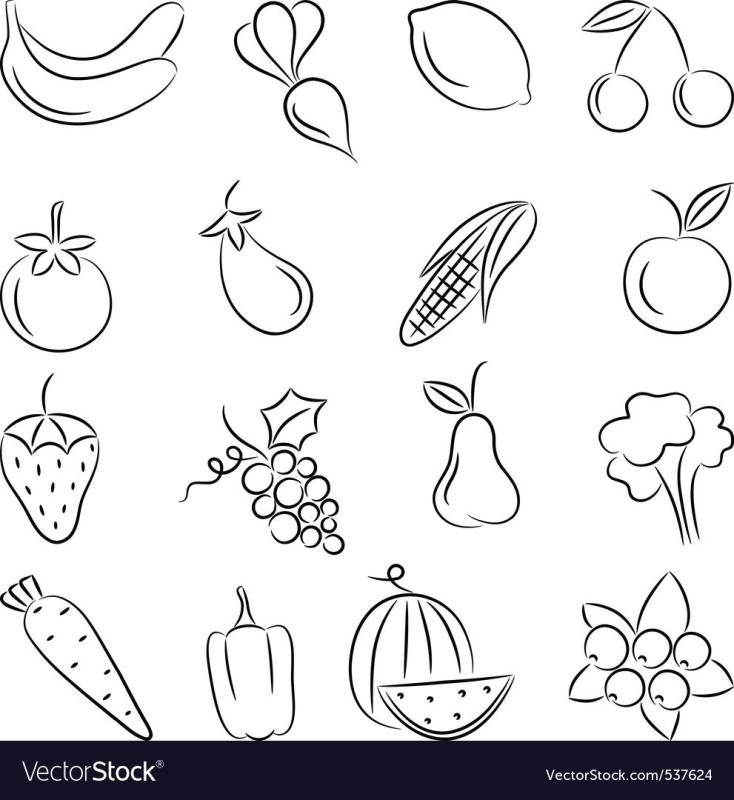 Рисунки лёгкие продукты