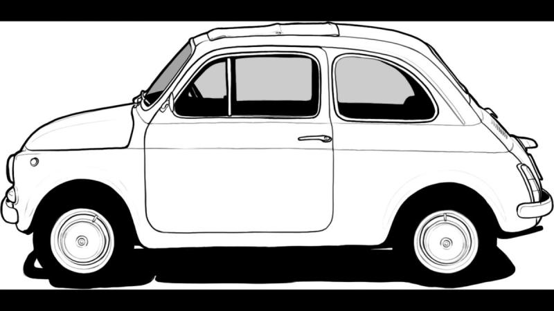 Раскраска Фольксваген Жук