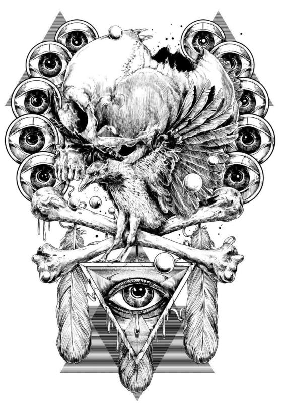 Тату в стиле психоделика