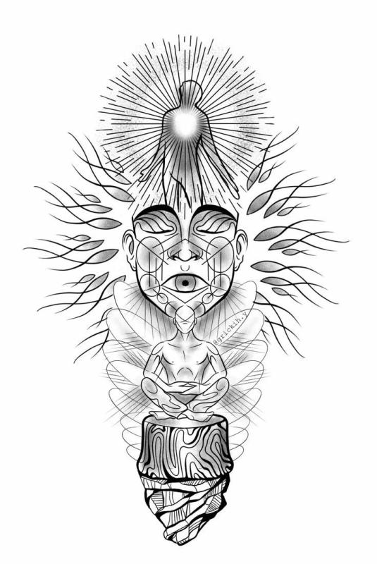 Будда тату эскизы