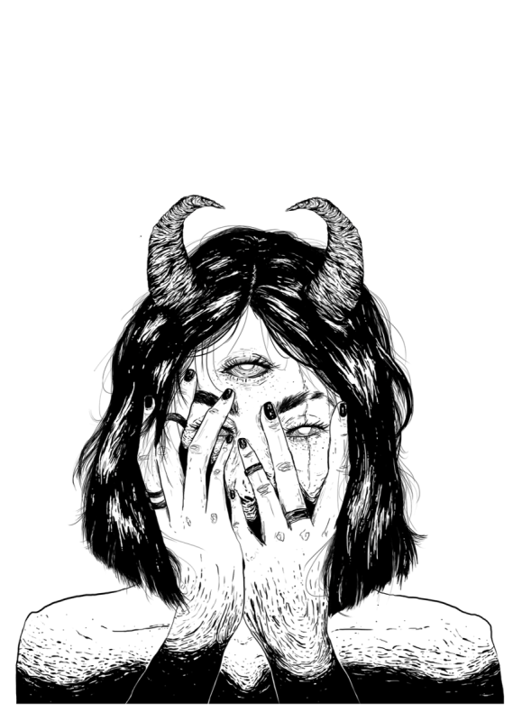 Психоделика черно белая