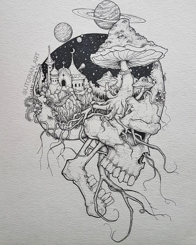 Тату психоделика