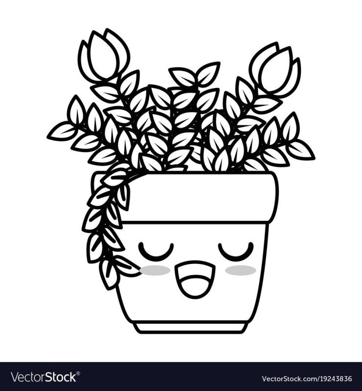 Раскраска Кактус с глазами